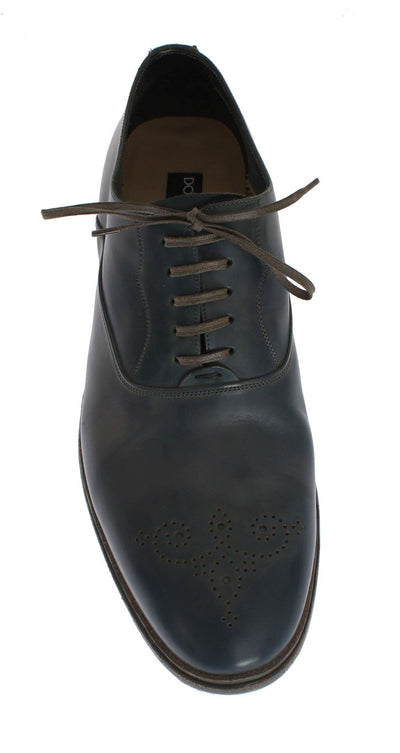 Blue Leather Dress Formal Shoes