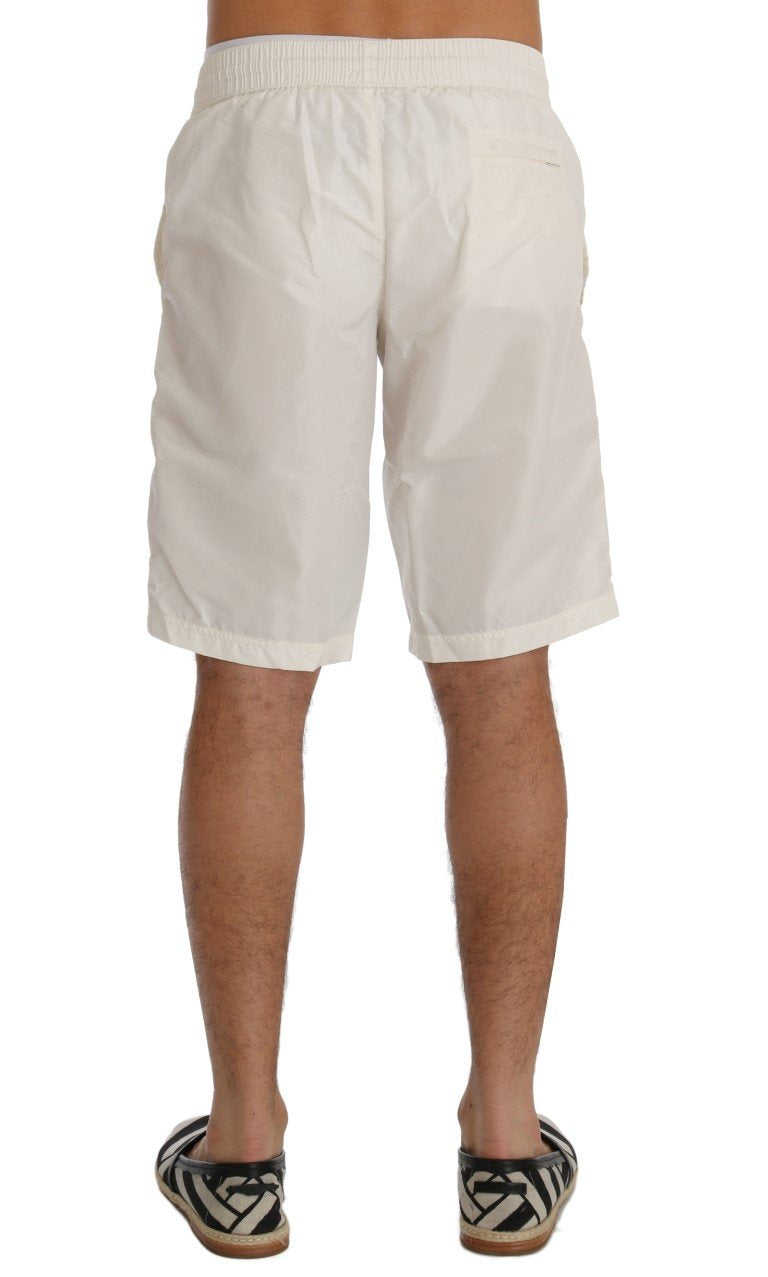White Beachwear Swimshorts Shorts