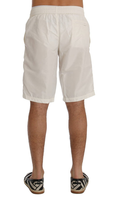 White Beachwear Swimshorts Shorts