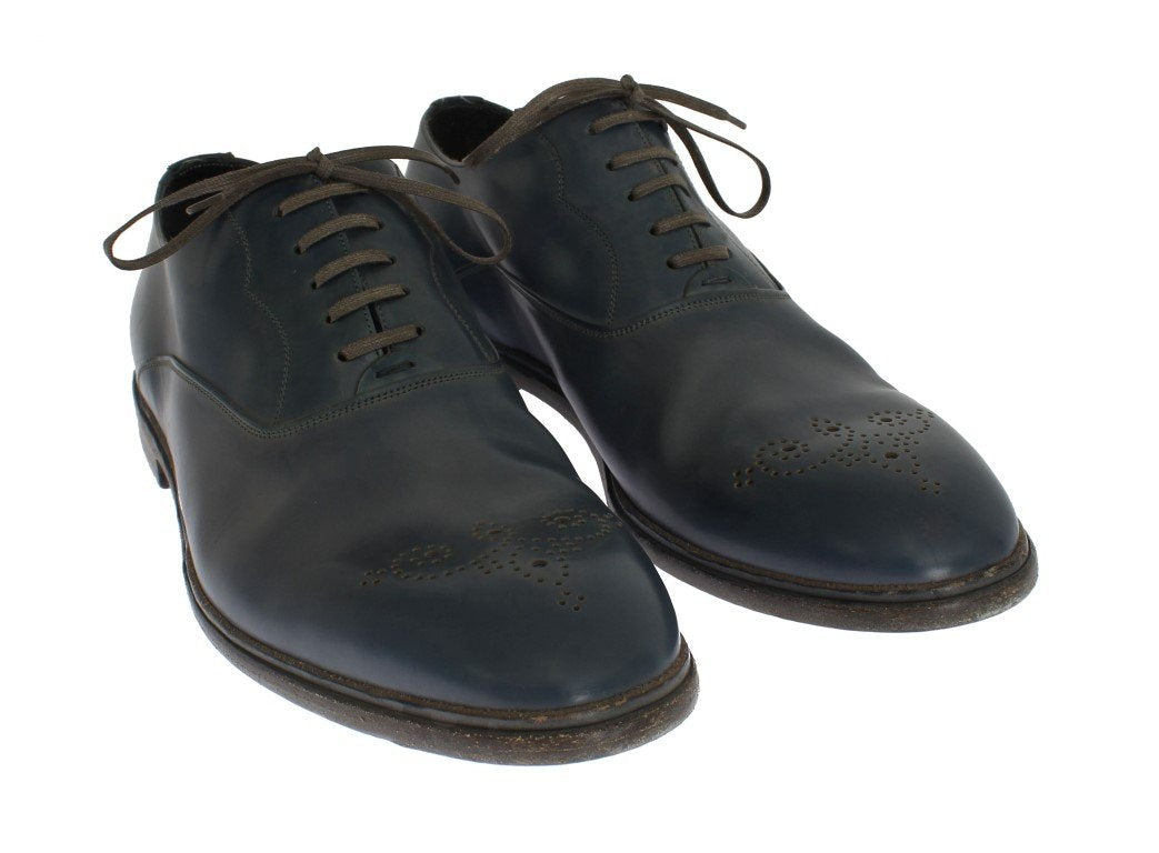 Blue Leather Dress Formal Shoes