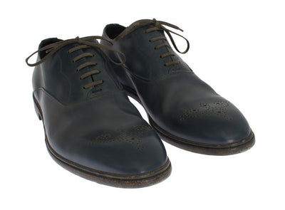 Blue Leather Dress Formal Shoes