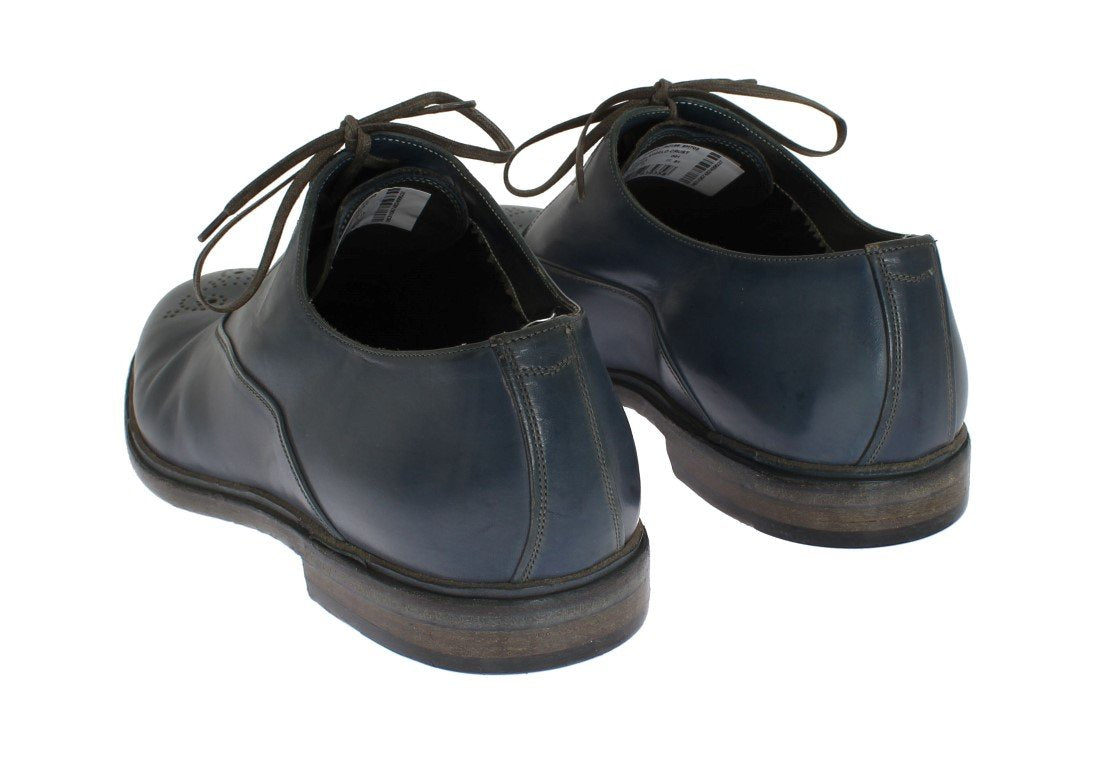 Blue Leather Dress Formal Shoes
