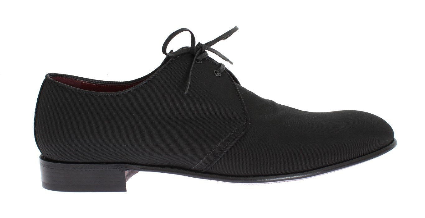 Black Silk Formal Shoes