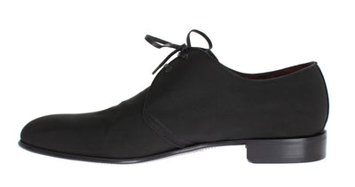Black Silk Formal Shoes