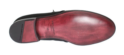 Black Silk Formal Shoes