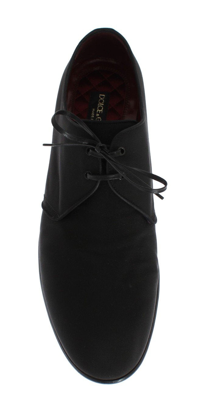 Black Silk Formal Shoes