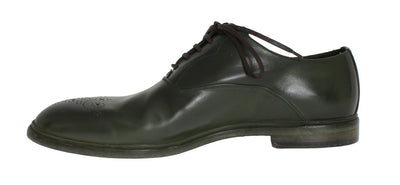 Green Leather Dress Formal Shoes