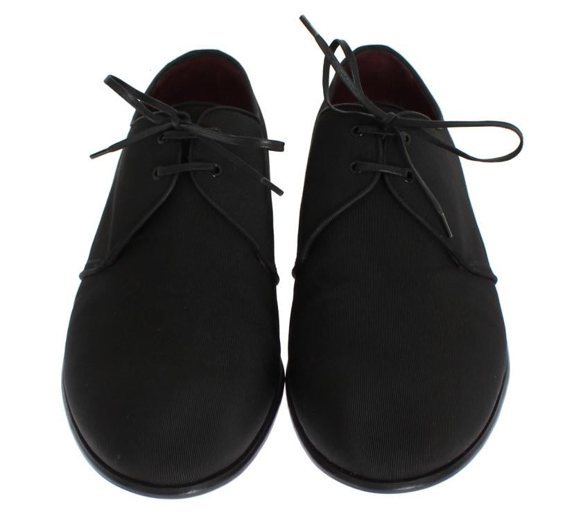 Black Silk Formal Shoes