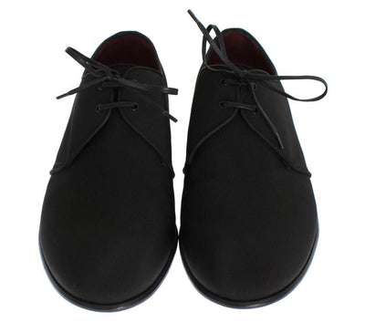 Black Silk Formal Shoes