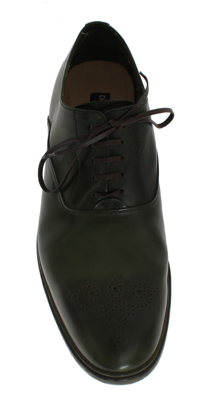 Green Leather Dress Formal Shoes