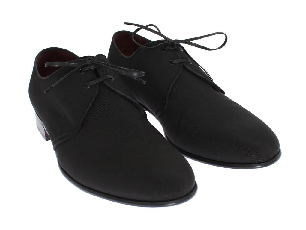 Black Silk Formal Shoes