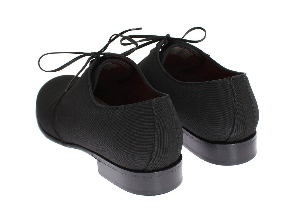 Black Silk Formal Shoes
