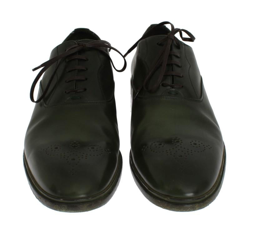 Green Leather Dress Formal Shoes