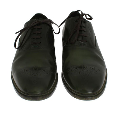 Green Leather Dress Formal Shoes