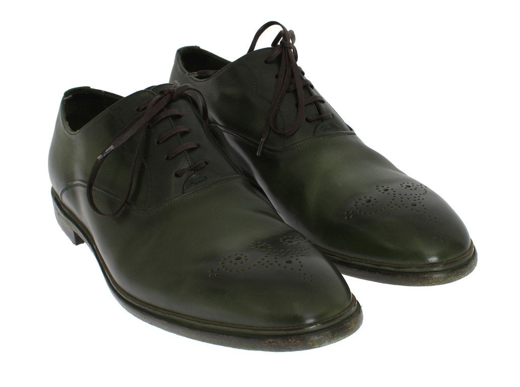 Green Leather Dress Formal Shoes
