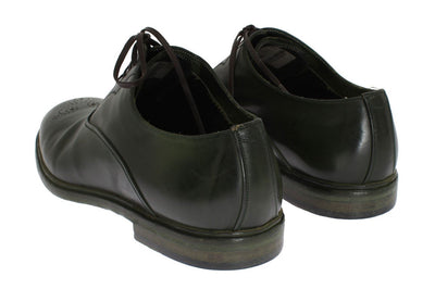 Green Leather Dress Formal Shoes