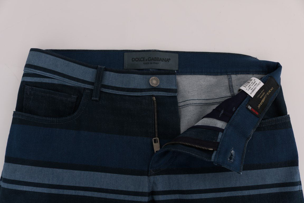 Blue Striped 14 STRETCH Slim Fit Cotton Jeans