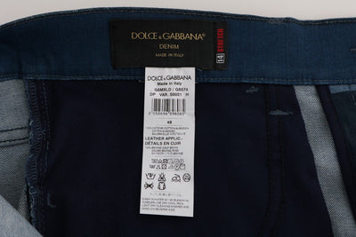 Blue Striped 14 STRETCH Slim Fit Cotton Jeans