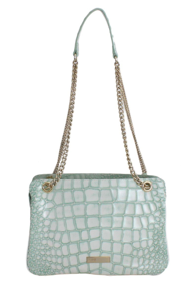 Blue Leather Hand Shoulder Messenger Bag
