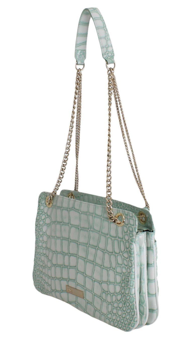 Blue Leather Hand Shoulder Messenger Bag