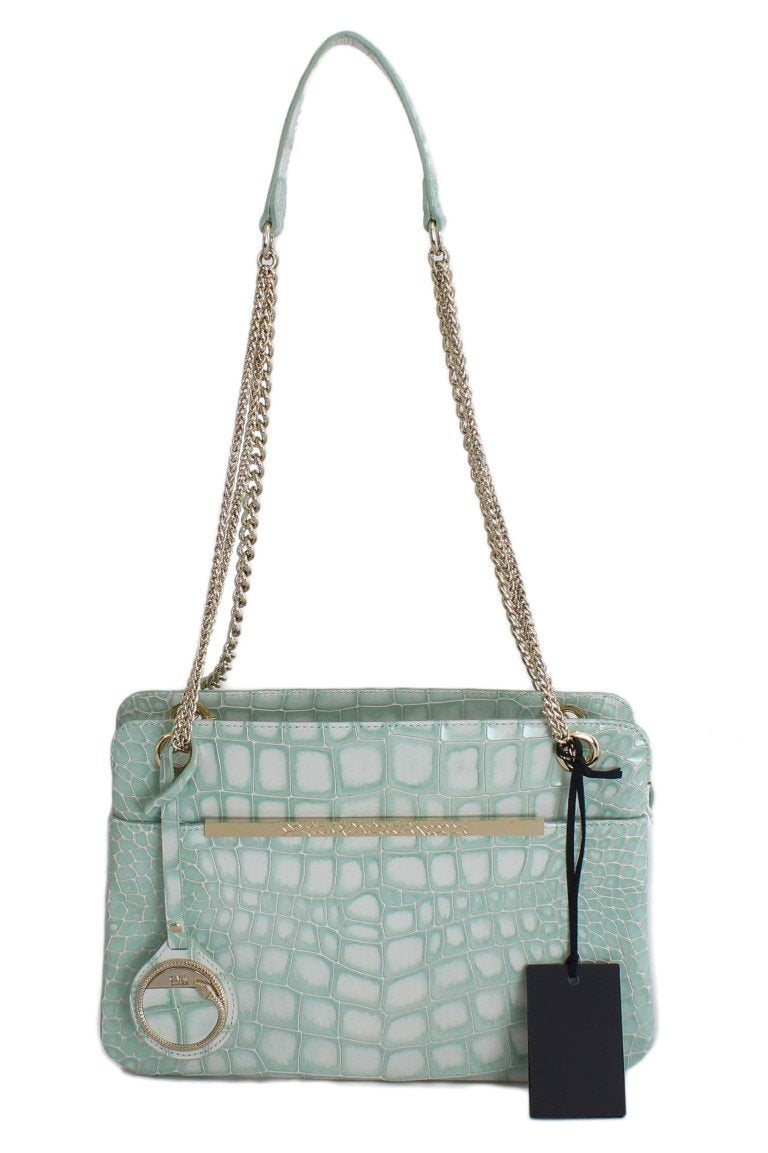 Blue Leather Hand Shoulder Messenger Bag