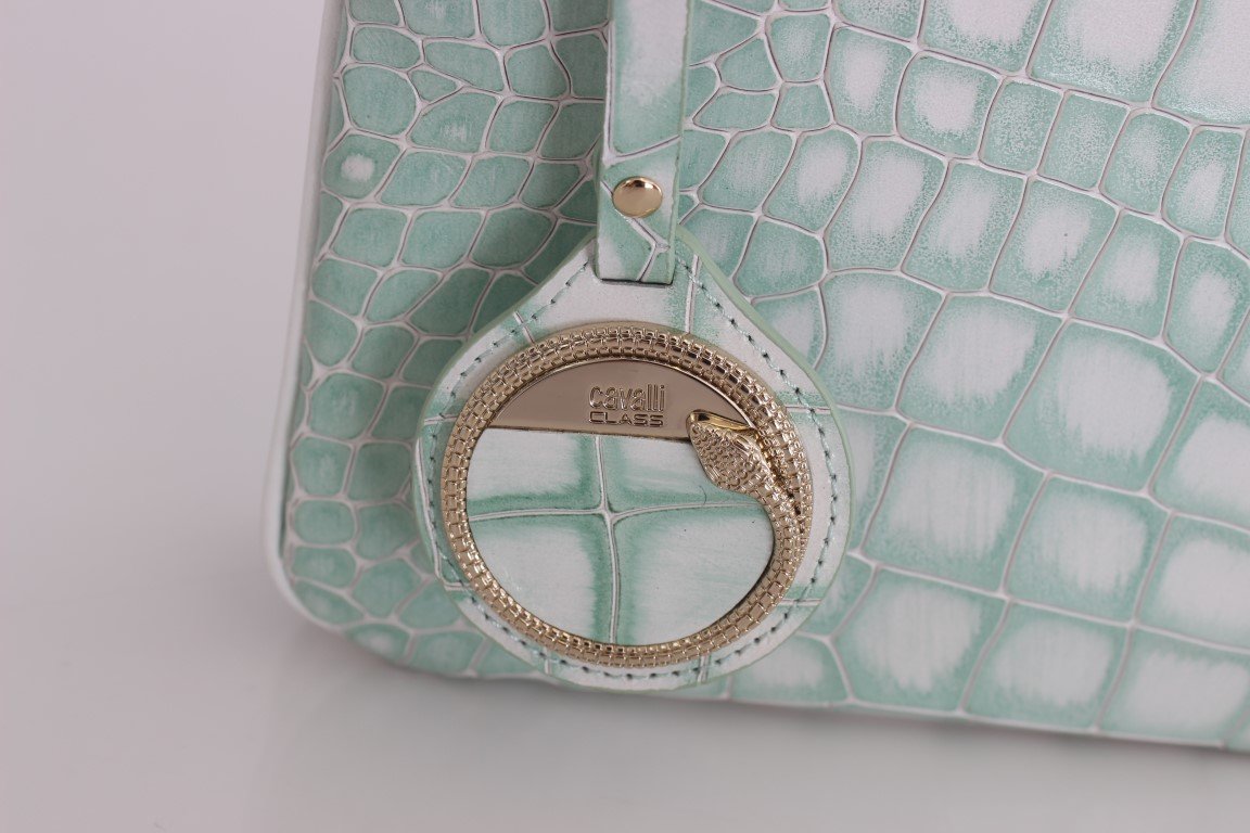 Blue Leather Hand Shoulder Messenger Bag