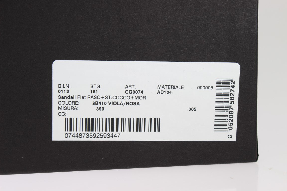 Purple Crocodile Crystal Sandals