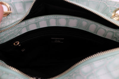 Blue Leather Hand Shoulder Messenger Bag