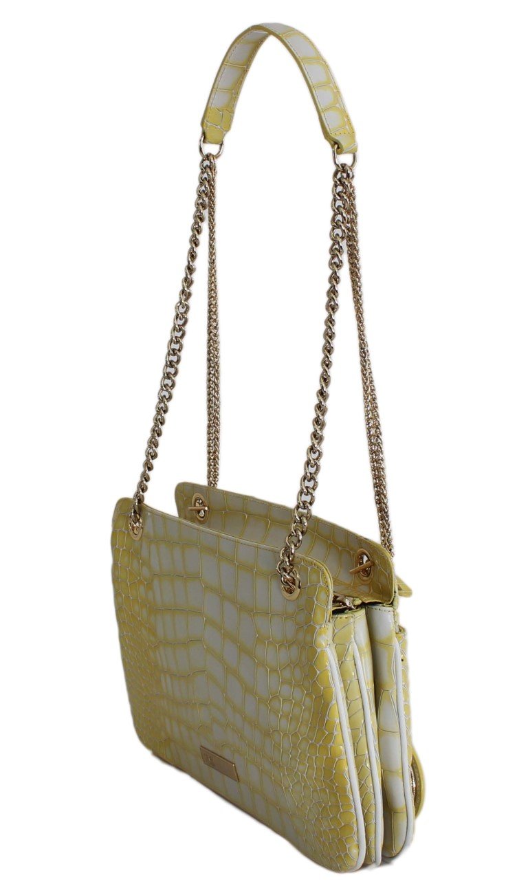 Yellow Leather Hand Shoulder Messenger Bag