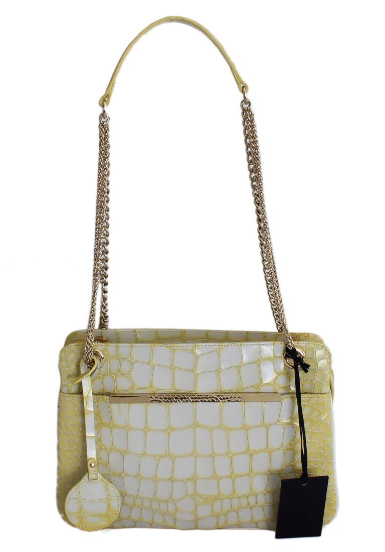 Yellow Leather Hand Shoulder Messenger Bag