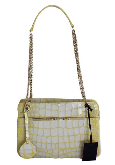 Yellow Leather Hand Shoulder Messenger Bag