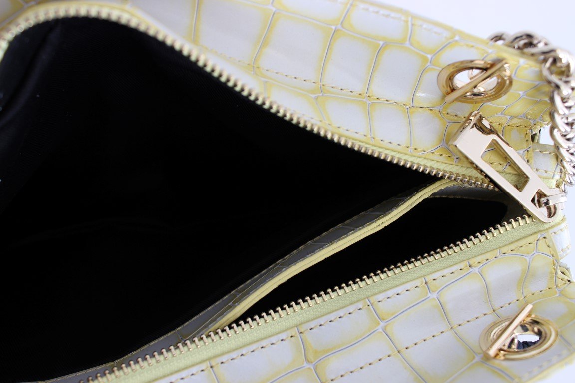 Yellow Leather Hand Shoulder Messenger Bag