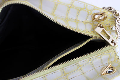 Yellow Leather Hand Shoulder Messenger Bag