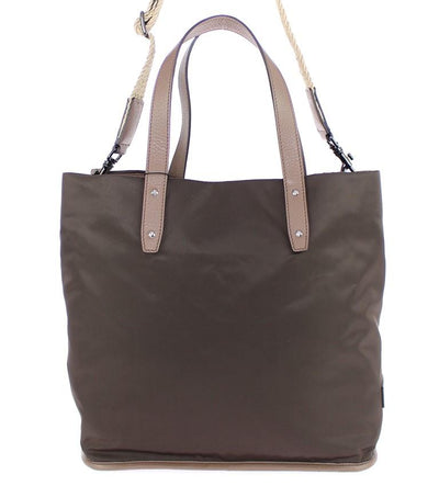 Brown nylon tote bag