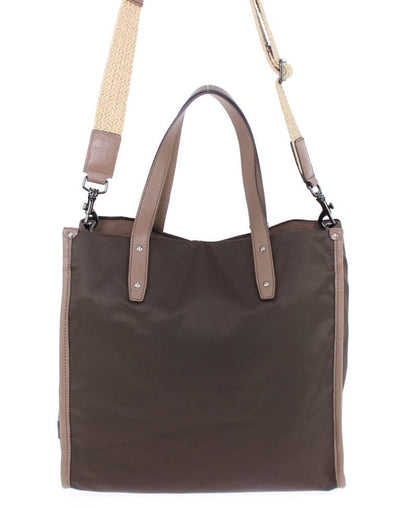 Brown nylon tote bag