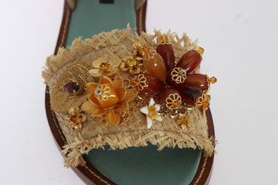Pink Lizard Crystal Paglia Sandals