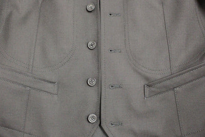 Black two button blazer with Vest