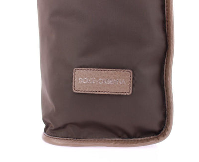 Brown nylon tote bag