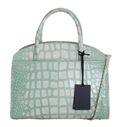 Blue Leather Hand Shoulder Satchel Bag