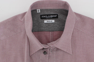 Red Gray GOLD Slim Fit Casual Mens Shirt