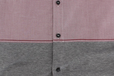 Red Gray GOLD Slim Fit Casual Mens Shirt