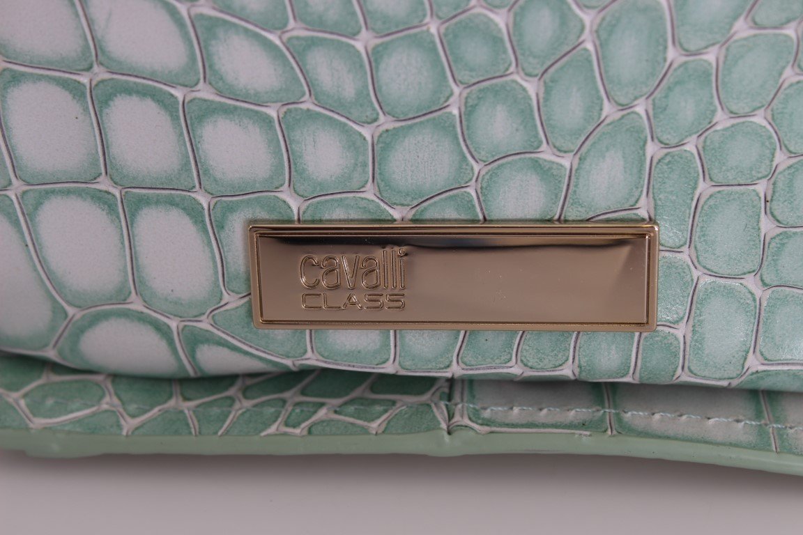 Blue Leather Hand Shoulder Satchel Bag