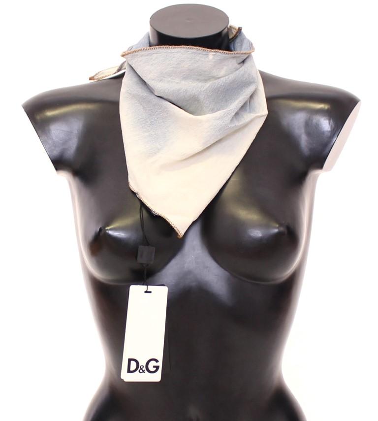 Blue Pattern Cotton Scarf