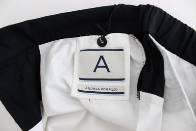 Black White Aza Straight Cotton Shorts