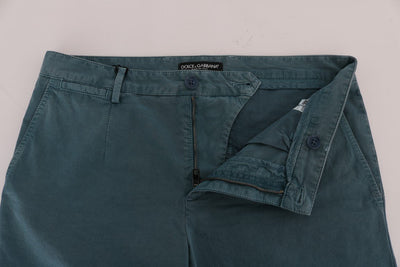 Blue Cotton Above Knees Casual Shorts