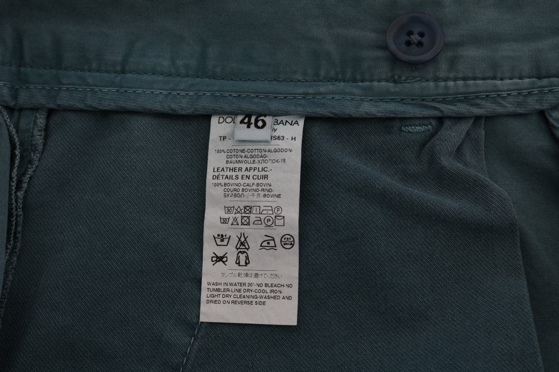 Blue Cotton Above Knees Casual Shorts