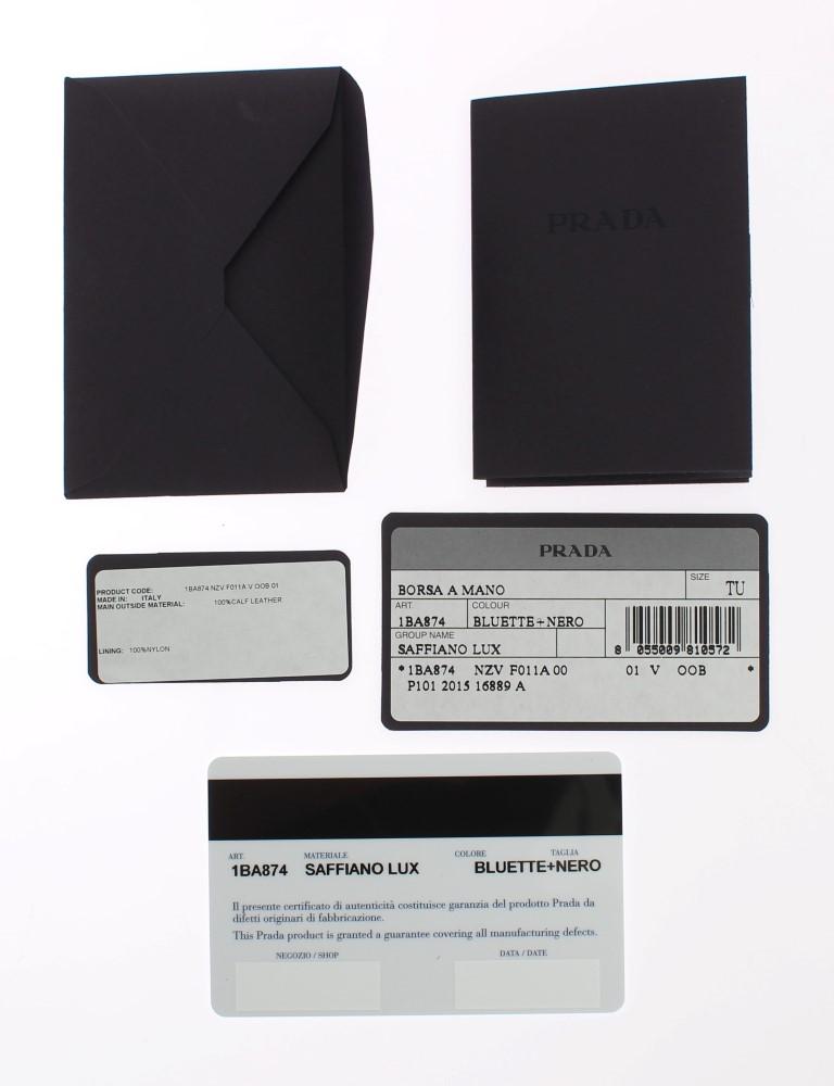 PRADA Saffiano Lux Bag 1BA874 NZV F011A