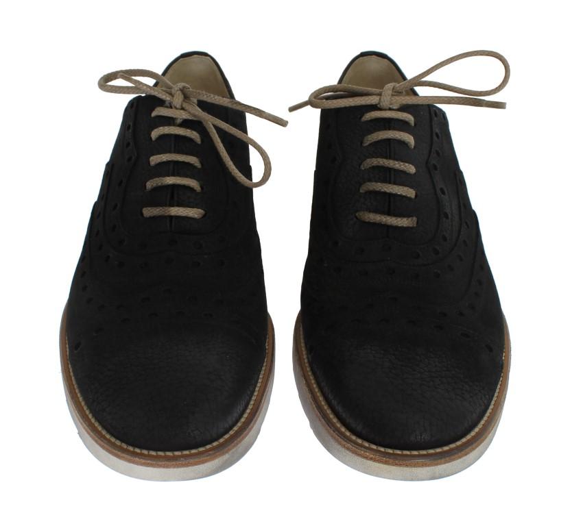 Black Leather Wingtip Shoes