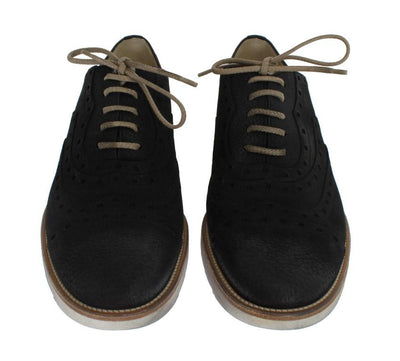 Black Leather Wingtip Shoes