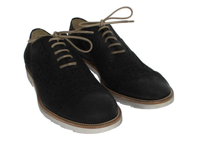 Black Leather Wingtip Shoes
